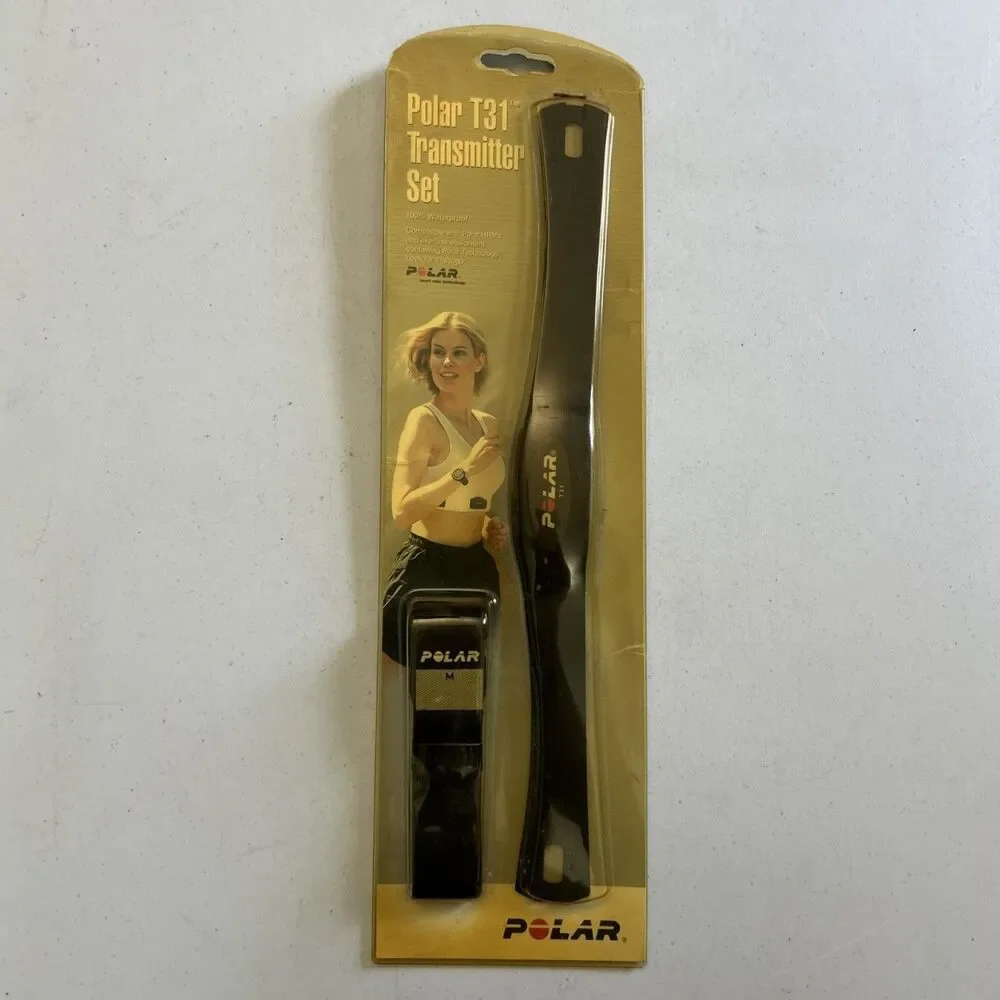 Polar T31 Transmitter Set Heart Monitor Exercise Fitness Health Band Black NEW